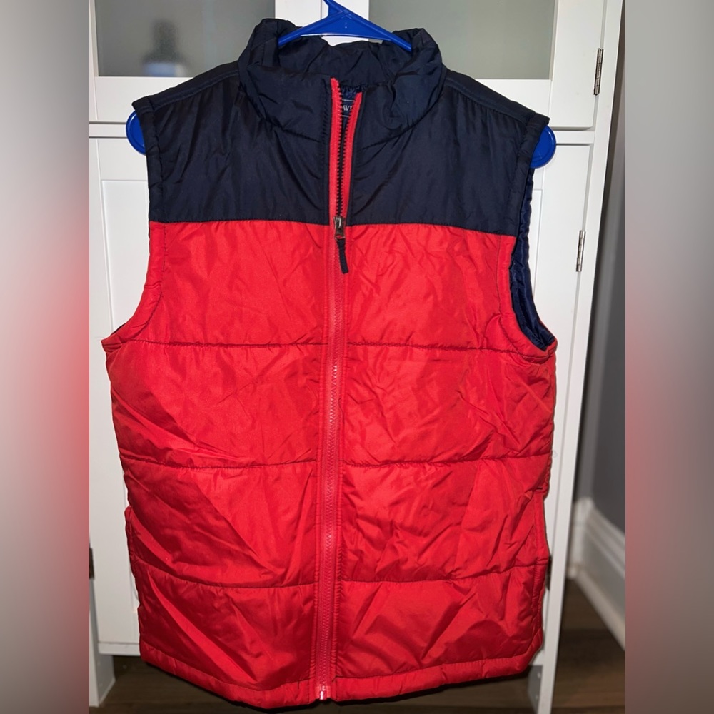 Boys Red and Blue Quilted Vest